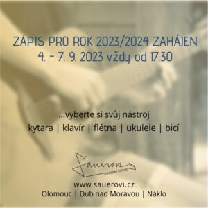 Zapis do hudebni skoly Sauerovi 2023/2024